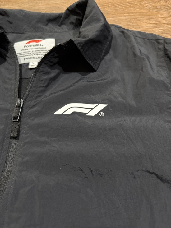 Formula 1 x PacSun Recycled Team Zip Black Short-Sleeve Windbreaker Shirt - Picture 6 of 9